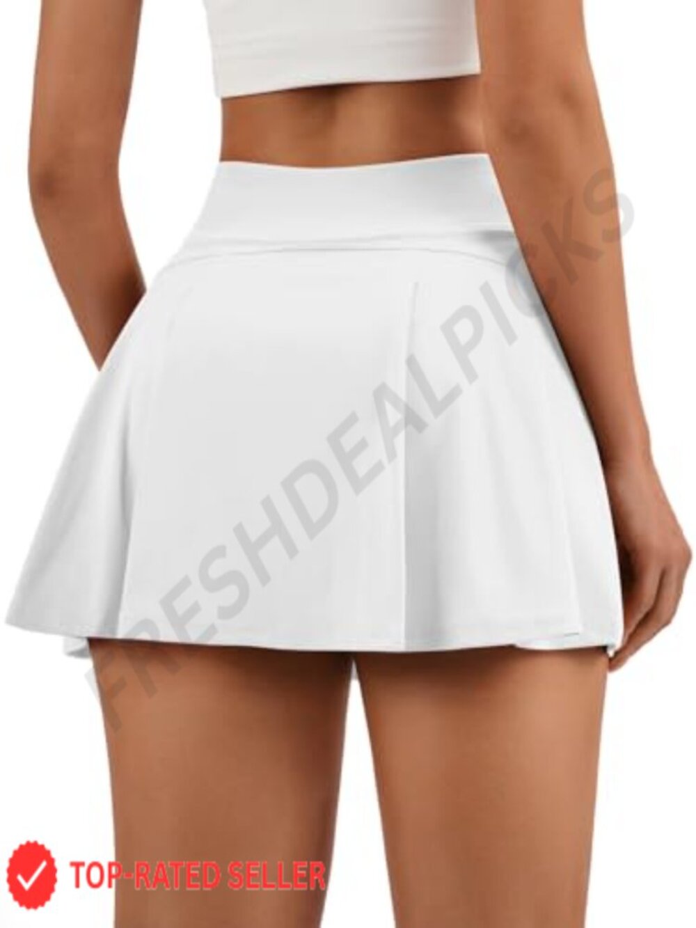 High Waisted Tennis Skort with Pockets Athletic Golf Pickleball Skirt